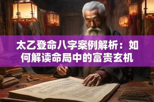 太乙登命八字案例解析：如何解读命局中的富贵玄机