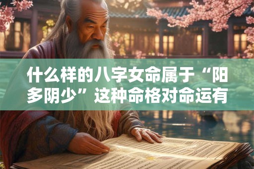 什么样的八字女命属于“阳多阴少”这种命格对命运有何影响