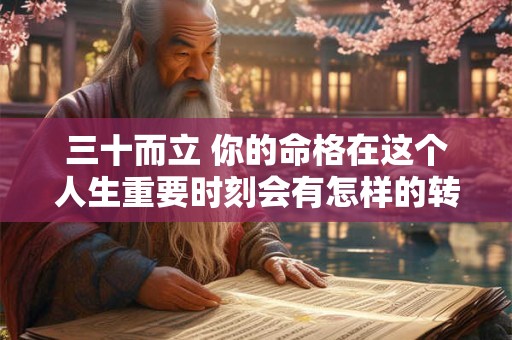 三十而立 你的命格在这个人生重要时刻会有怎样的转折
