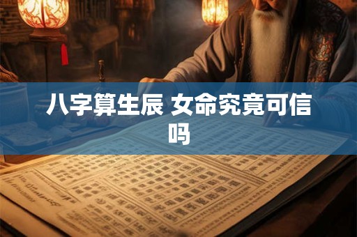 八字算生辰 女命究竟可信吗