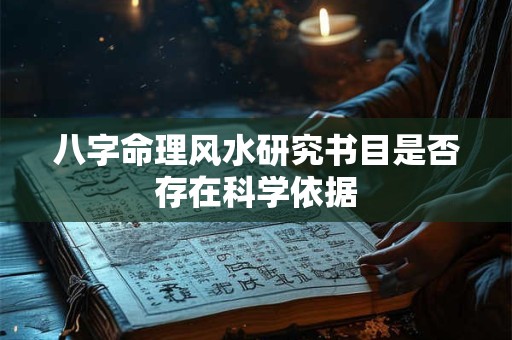 八字命理风水研究书目是否存在科学依据