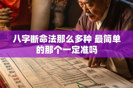 八字断命法那么多种 最简单的那个一定准吗