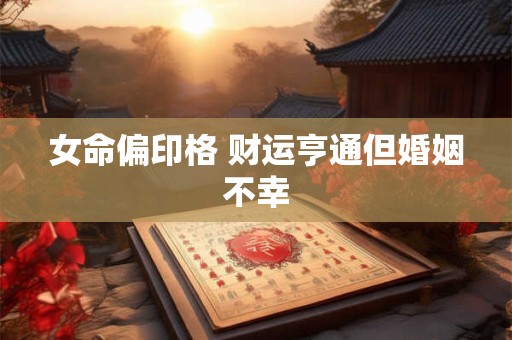 女命偏印格 财运亨通但婚姻不幸