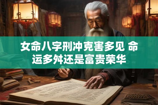 女命八字刑冲克害多见 命运多舛还是富贵荣华