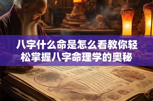 八字什么命是怎么看教你轻松掌握八字命理学的奥秘