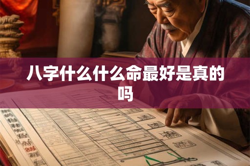 八字什么什么命最好是真的吗