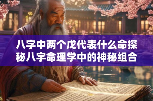 八字中两个戊代表什么命探秘八字命理学中的神秘组合