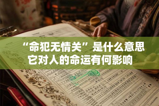“命犯无情关”是什么意思它对人的命运有何影响
