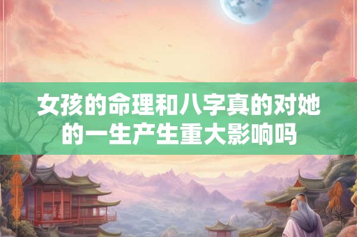 女孩的命理和八字真的对她的一生产生重大影响吗