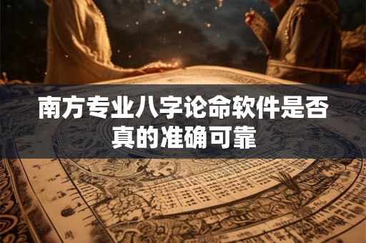 南方专业八字论命软件是否真的准确可靠