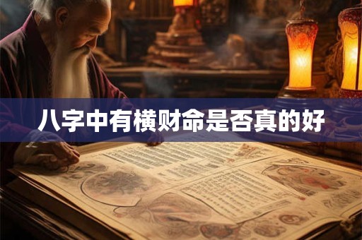 八字中有横财命是否真的好