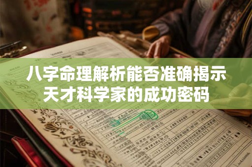 八字命理解析能否准确揭示天才科学家的成功密码