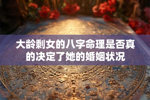 大龄剩女的八字命理是否真的决定了她的婚姻状况