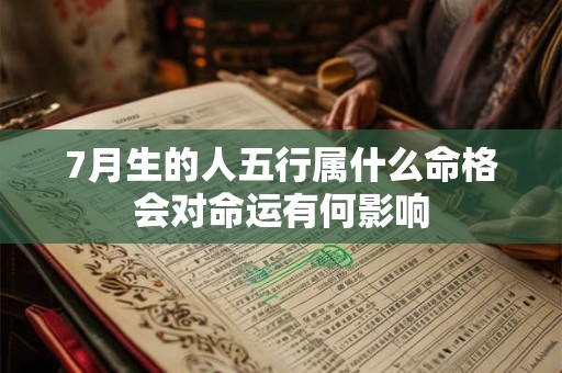 7月生的人五行属什么命格会对命运有何影响
