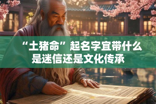 “土猪命”起名字宜带什么是迷信还是文化传承