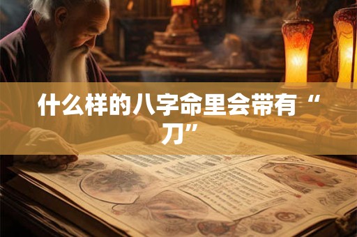 什么样的八字命里会带有“刀”