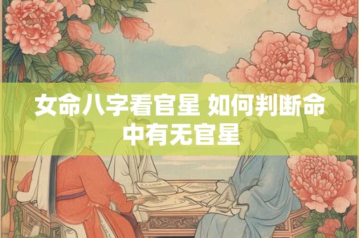 女命八字看官星 如何判断命中有无官星