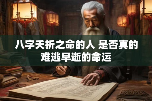 八字夭折之命的人 是否真的难逃早逝的命运