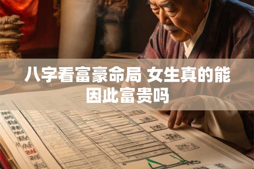 八字看富豪命局 女生真的能因此富贵吗