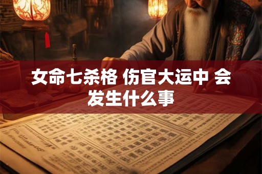 女命七杀格 伤官大运中 会发生什么事