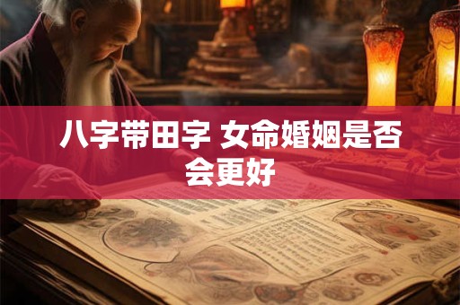 八字带田字 女命婚姻是否会更好