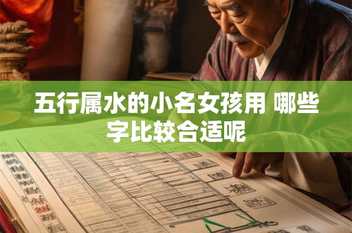 五行属水的小名女孩用 哪些字比较合适呢