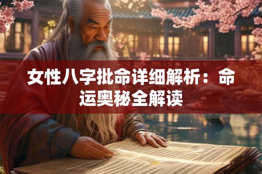女性八字批命详细解析：命运奥秘全解读