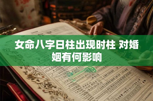 女命八字日柱出现时柱 对婚姻有何影响