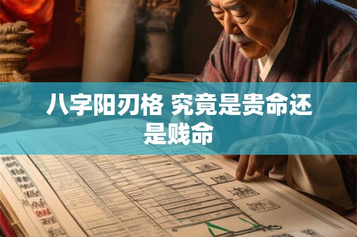 八字阳刃格 究竟是贵命还是贱命