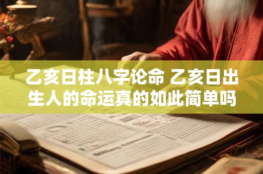乙亥日柱八字论命 乙亥日出生人的命运真的如此简单吗