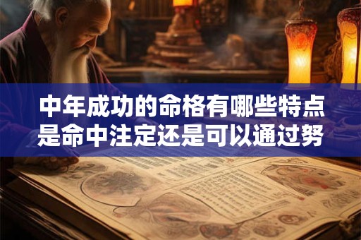 中年成功的命格有哪些特点是命中注定还是可以通过努力改变