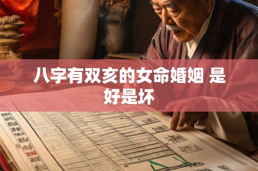 八字有双亥的女命婚姻 是好是坏