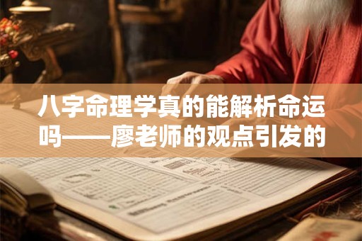 八字命理学真的能解析命运吗——廖老师的观点引发的思考