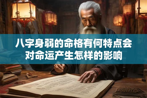 八字身弱的命格有何特点会对命运产生怎样的影响