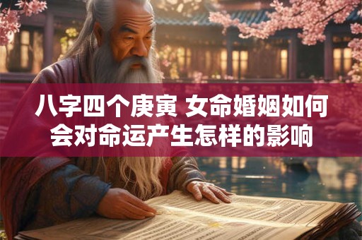八字四个庚寅 女命婚姻如何会对命运产生怎样的影响