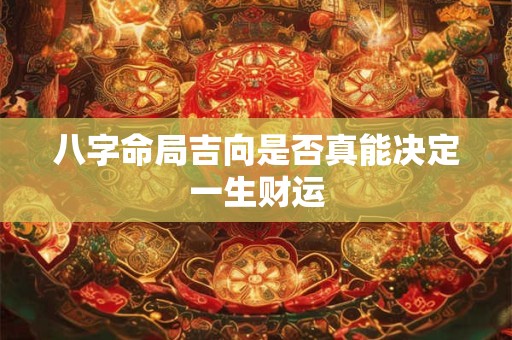 八字命局吉向是否真能决定一生财运