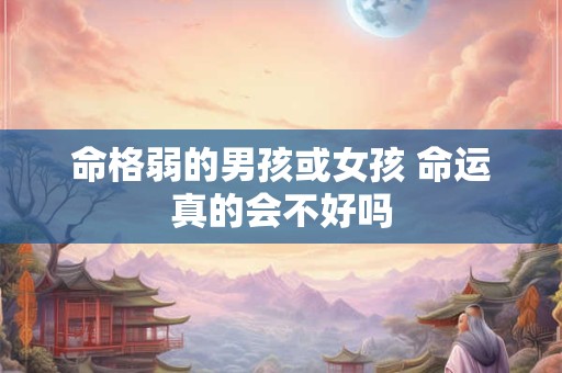 命格弱的男孩或女孩 命运真的会不好吗
