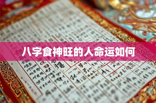 八字食神旺的人命运如何