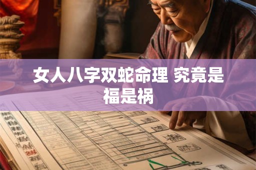 女人八字双蛇命理 究竟是福是祸