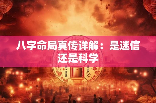 八字命局真传详解：是迷信还是科学