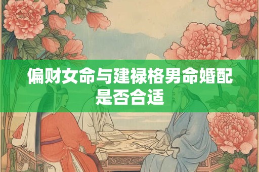 偏财女命与建禄格男命婚配是否合适