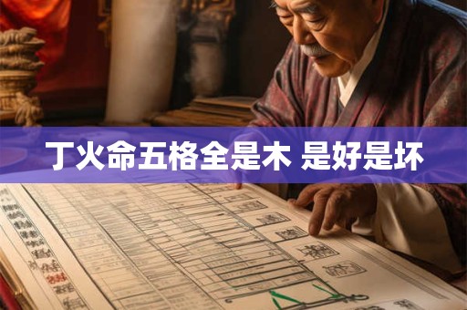 丁火命五格全是木 是好是坏