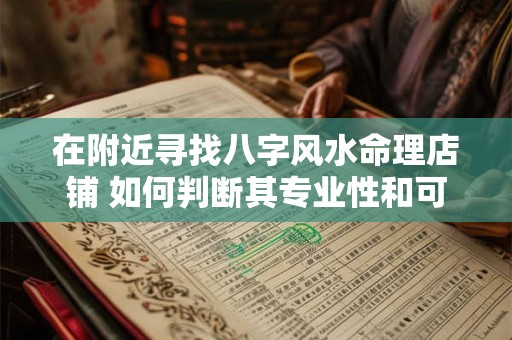 在附近寻找八字风水命理店铺 如何判断其专业性和可靠性呢