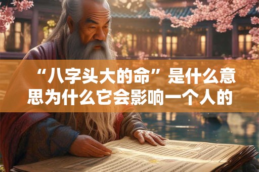 “八字头大的命”是什么意思为什么它会影响一个人的命运