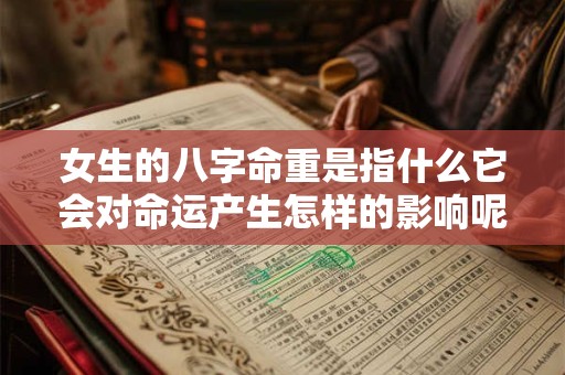 女生的八字命重是指什么它会对命运产生怎样的影响呢