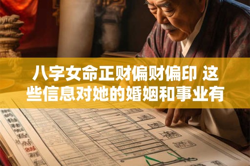 八字女命正财偏财偏印 这些信息对她的婚姻和事业有何影响