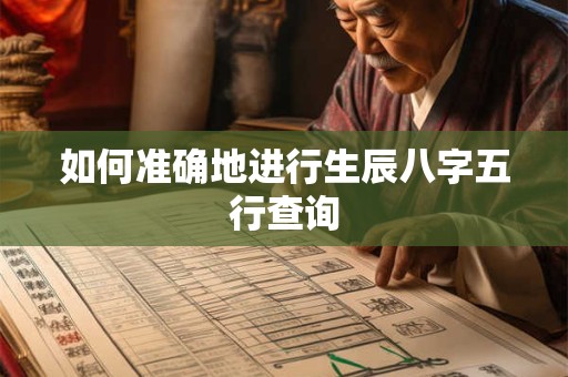 如何准确地进行生辰八字五行查询