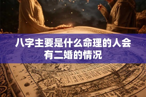 八字主要是什么命理的人会有二婚的情况