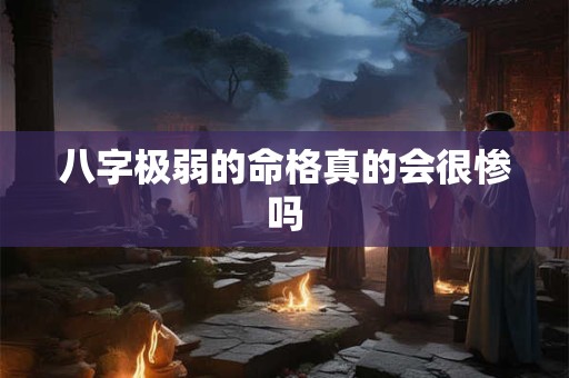 八字极弱的命格真的会很惨吗