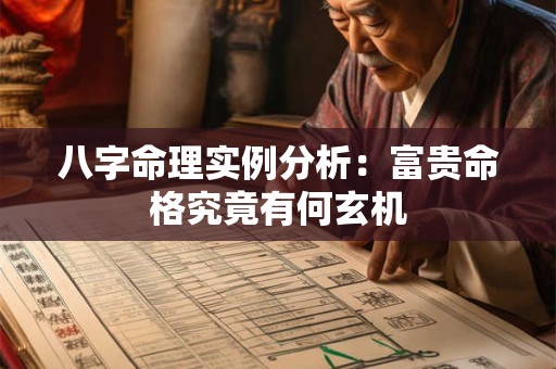 八字命理实例分析：富贵命格究竟有何玄机